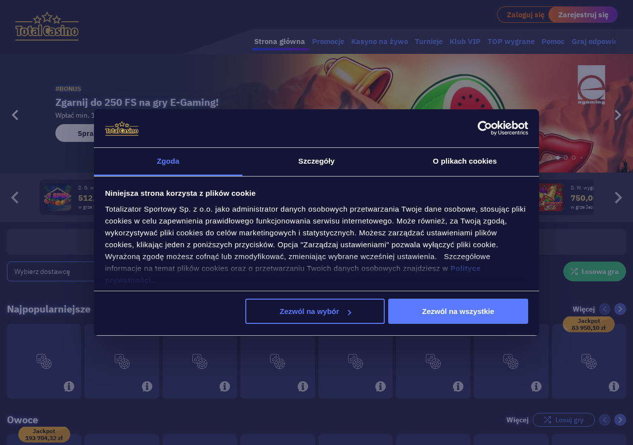 Dokument opublikowany przez Total Casino